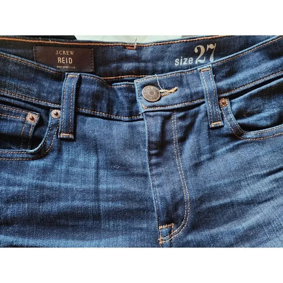 J.CREW Womens Blue Denim Cotton Blend 5 Pockets Design Reid Jeans Size 27 - Picture 4 of 9